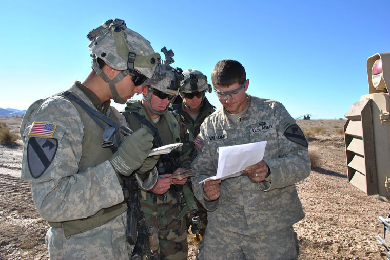 1st Cavalry troops at National Training Center